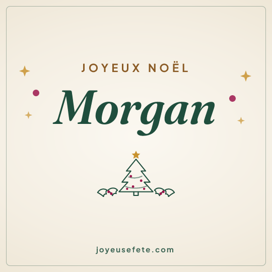 Image carrée « Joyeux Noël Morgan » pour WhatsApp