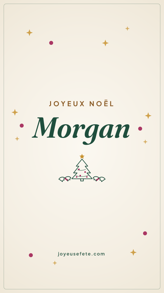Image « Joyeux Noël Morgan » au format story