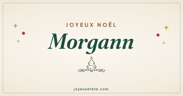 Image « Joyeux Noël Morgann » au format large