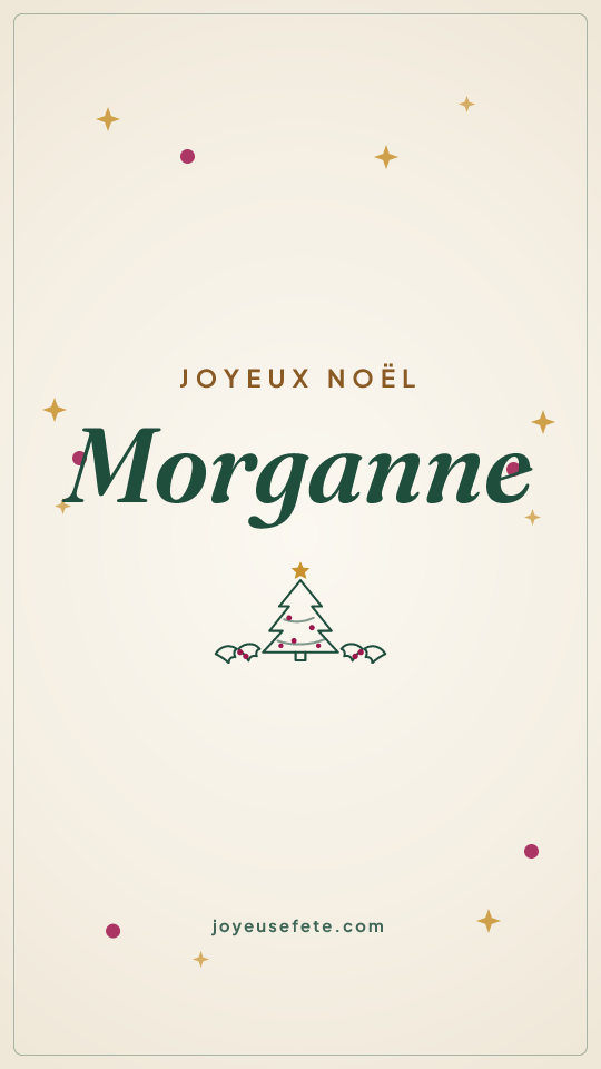 Image « Joyeux Noël Morganne » au format story