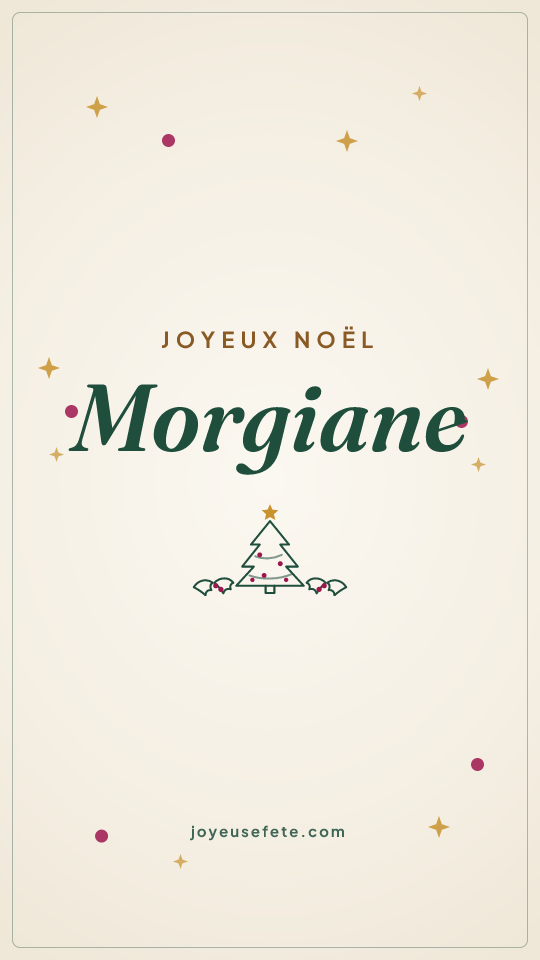 Image « Joyeux Noël Morgiane » au format story