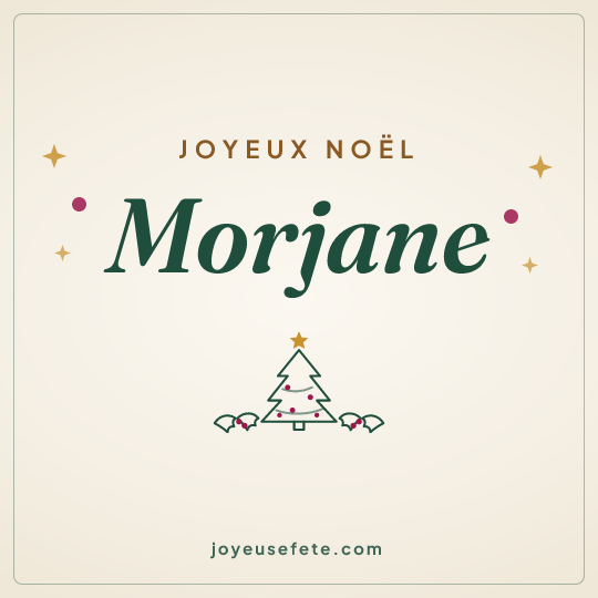 Image carrée « Joyeux Noël Morjane » pour WhatsApp