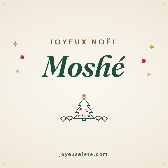 Image carrée « Joyeux Noël Moshé » pour WhatsApp