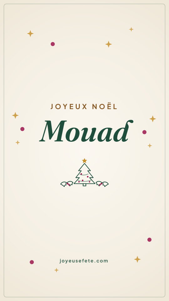 Image « Joyeux Noël Mouad » au format story