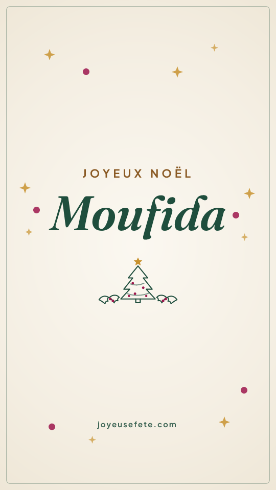 Image « Joyeux Noël Moufida » au format story