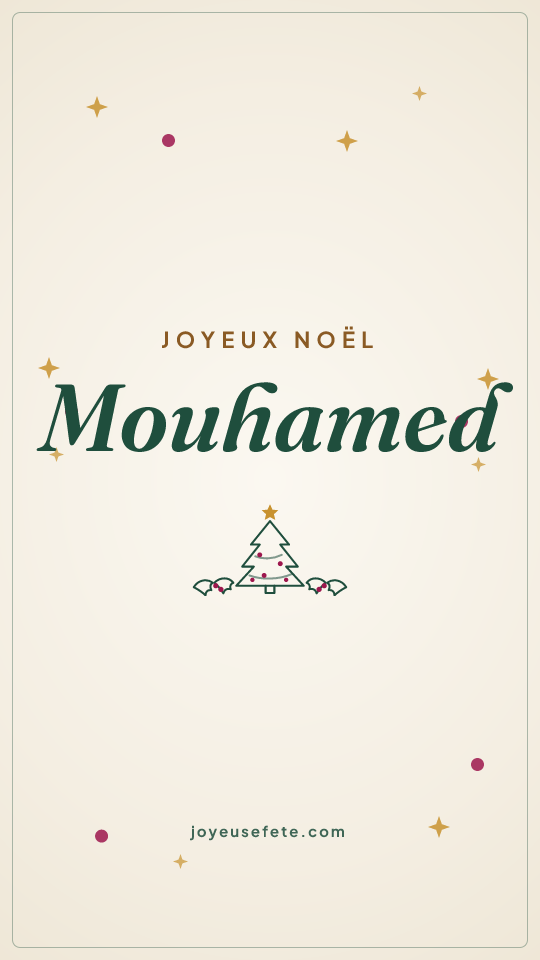 Image « Joyeux Noël Mouhamed » au format story