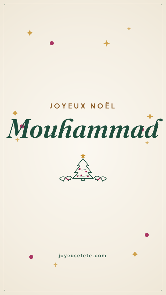 Image « Joyeux Noël Mouhammad » au format story