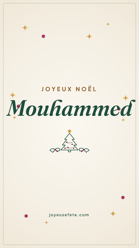 Image « Joyeux Noël Mouhammed » au format story