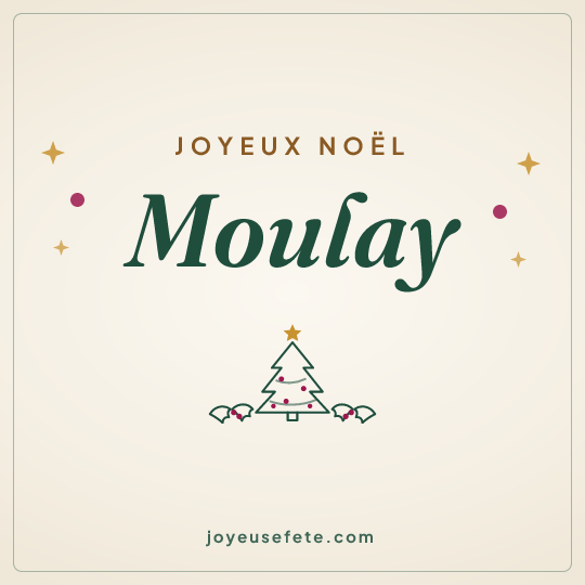 Image carrée « Joyeux Noël Moulay » pour WhatsApp