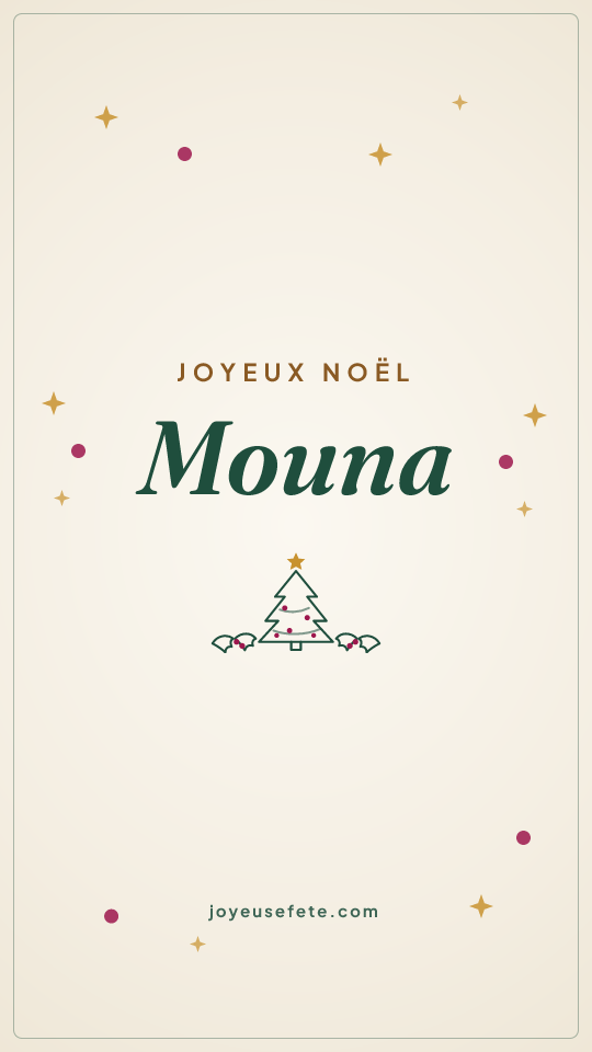 Image « Joyeux Noël Mouna » au format story