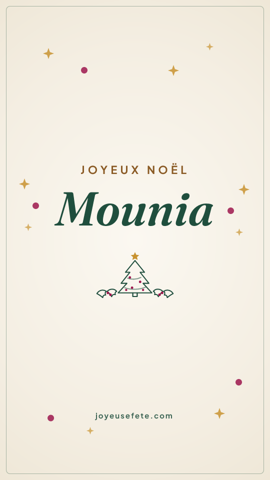 Image « Joyeux Noël Mounia » au format story