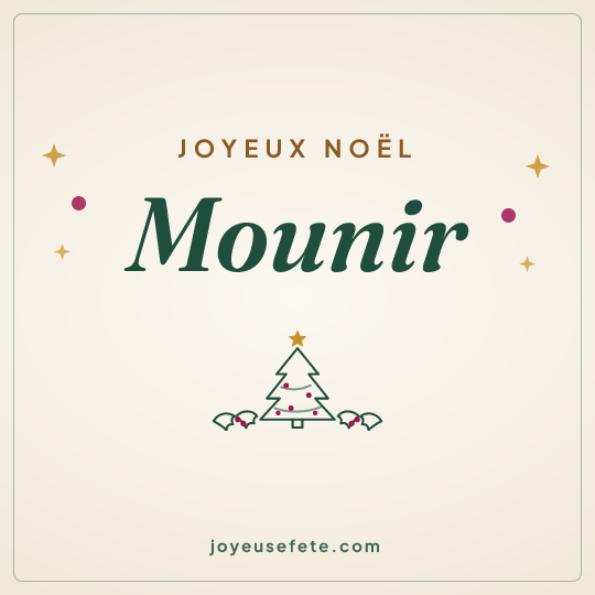 Image carrée « Joyeux Noël Mounir » pour WhatsApp