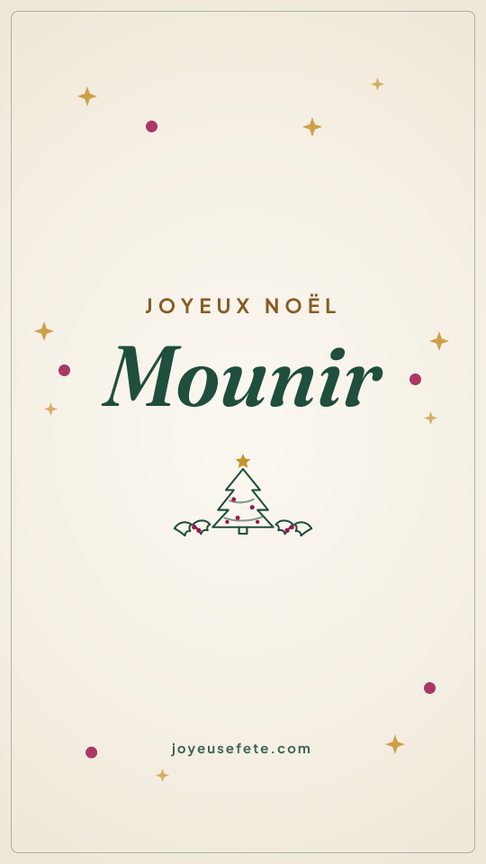 Image « Joyeux Noël Mounir » au format story
