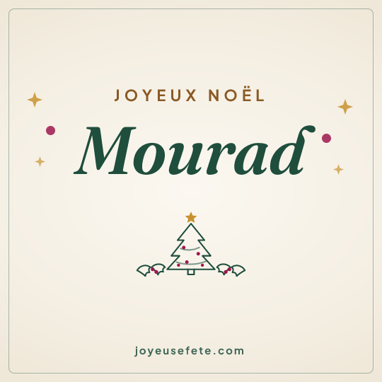 Image carrée « Joyeux Noël Mourad » pour WhatsApp