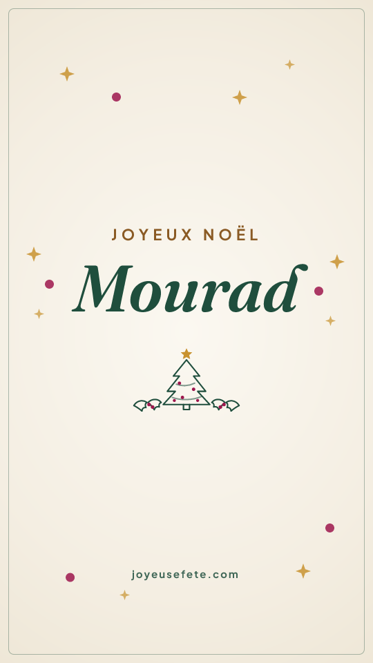 Image « Joyeux Noël Mourad » au format story