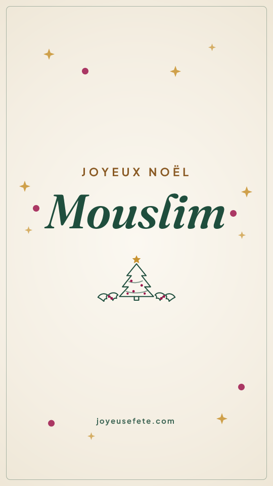 Image « Joyeux Noël Mouslim » au format story