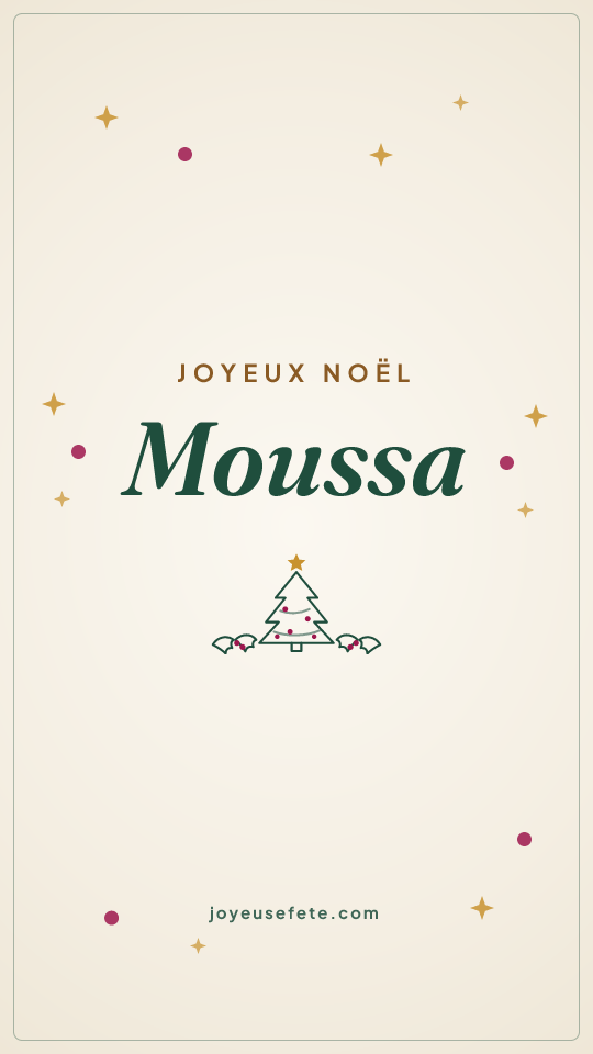 Image « Joyeux Noël Moussa » au format story