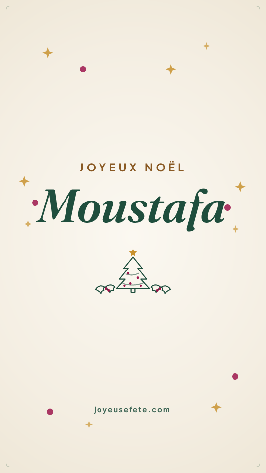 Image « Joyeux Noël Moustafa » au format story