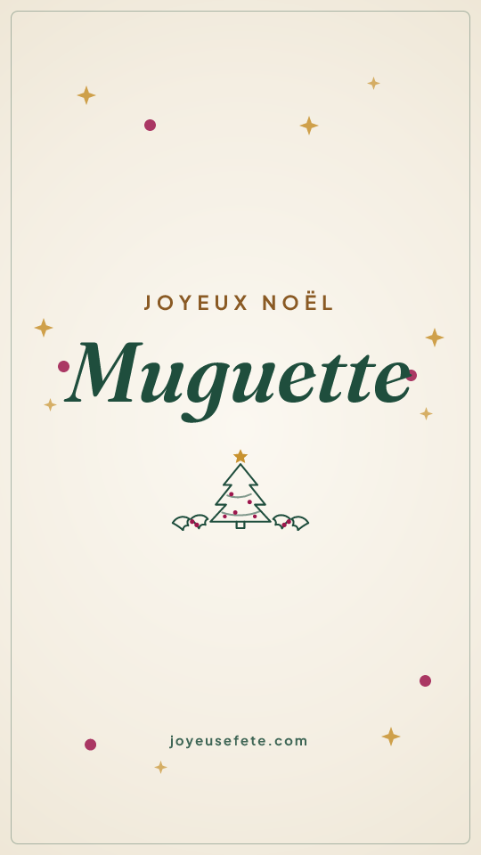 Image « Joyeux Noël Muguette » au format story