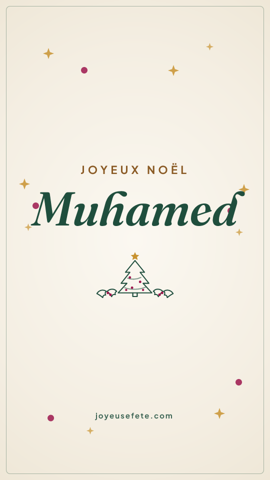 Image « Joyeux Noël Muhamed » au format story