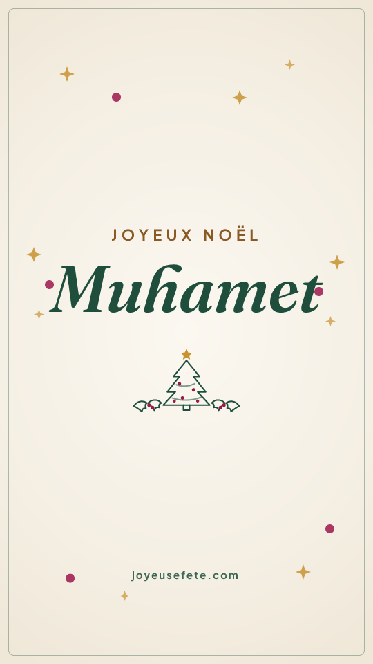 Image « Joyeux Noël Muhamet » au format story
