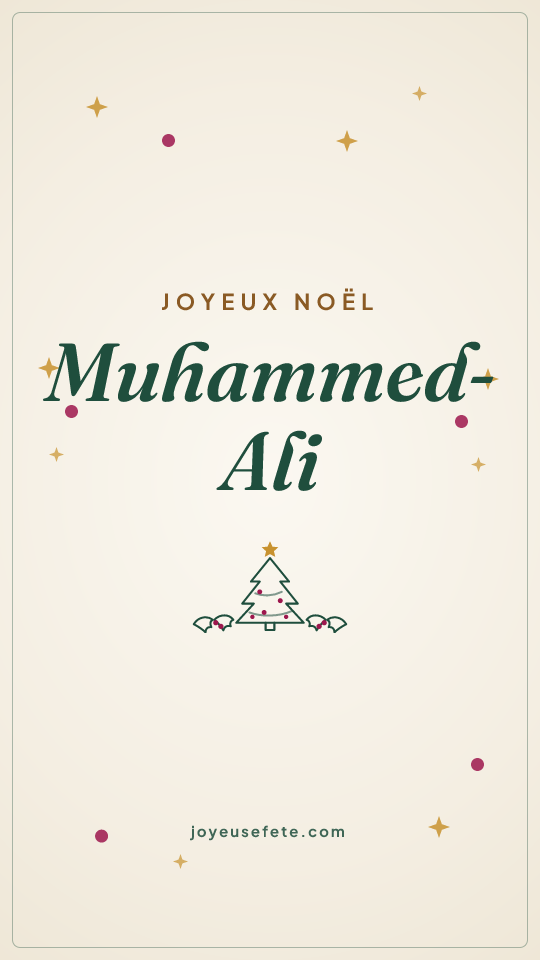 Image « Joyeux Noël Muhammed-Ali » au format story