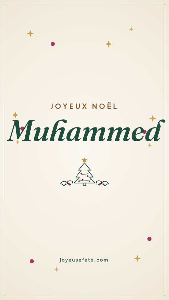 Image « Joyeux Noël Muhammed » au format story