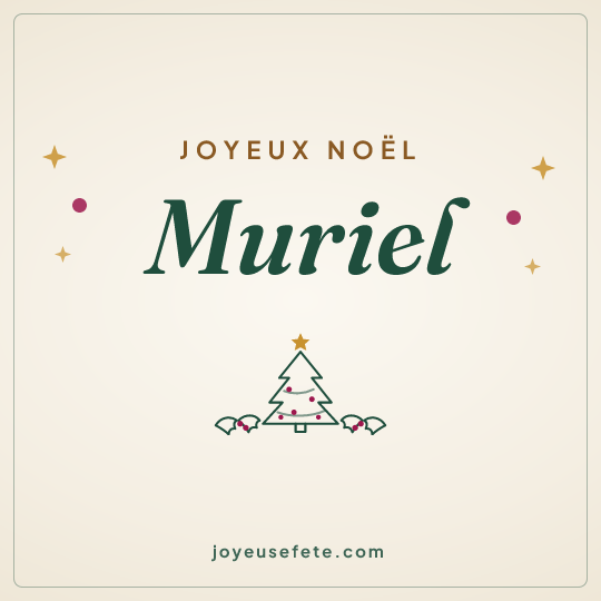 Image carrée « Joyeux Noël Muriel » pour WhatsApp