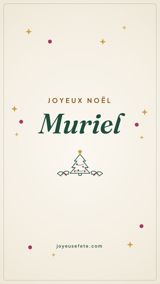 Image « Joyeux Noël Muriel » au format story