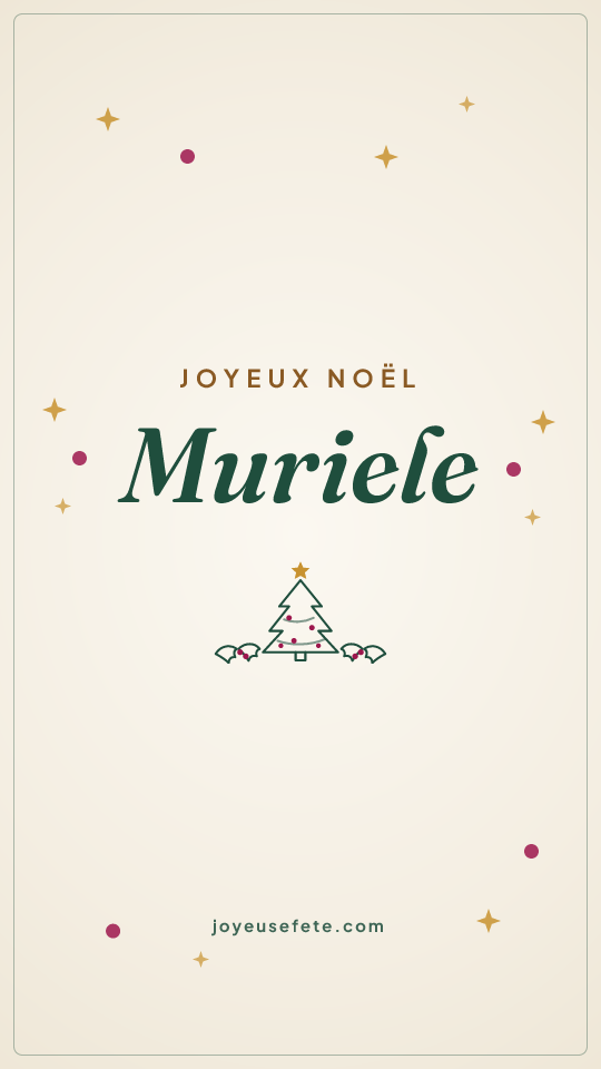 Image « Joyeux Noël Muriele » au format story