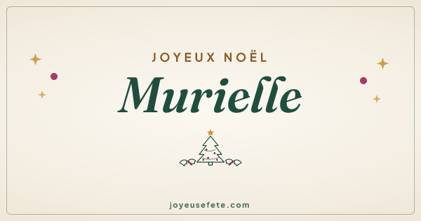 Image « Joyeux Noël Murielle » au format large