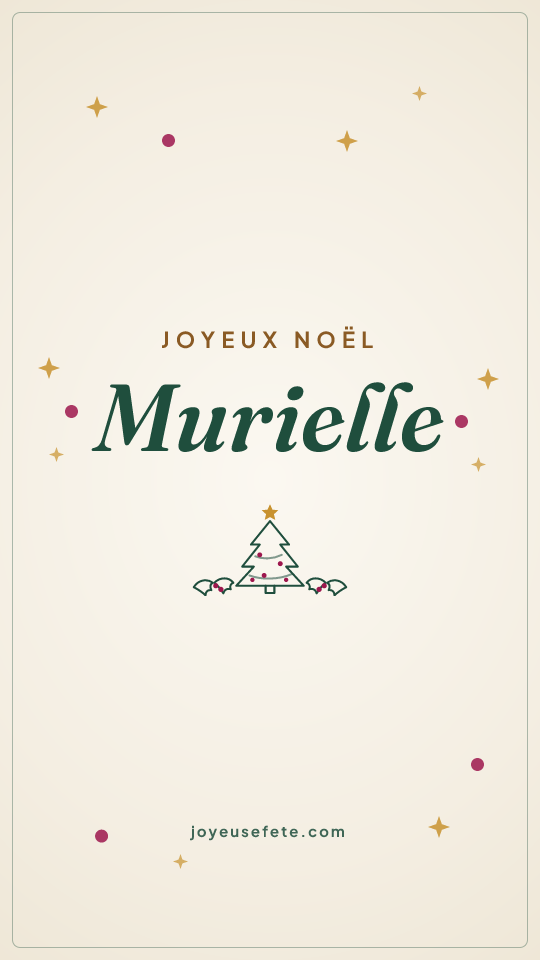 Image « Joyeux Noël Murielle » au format story