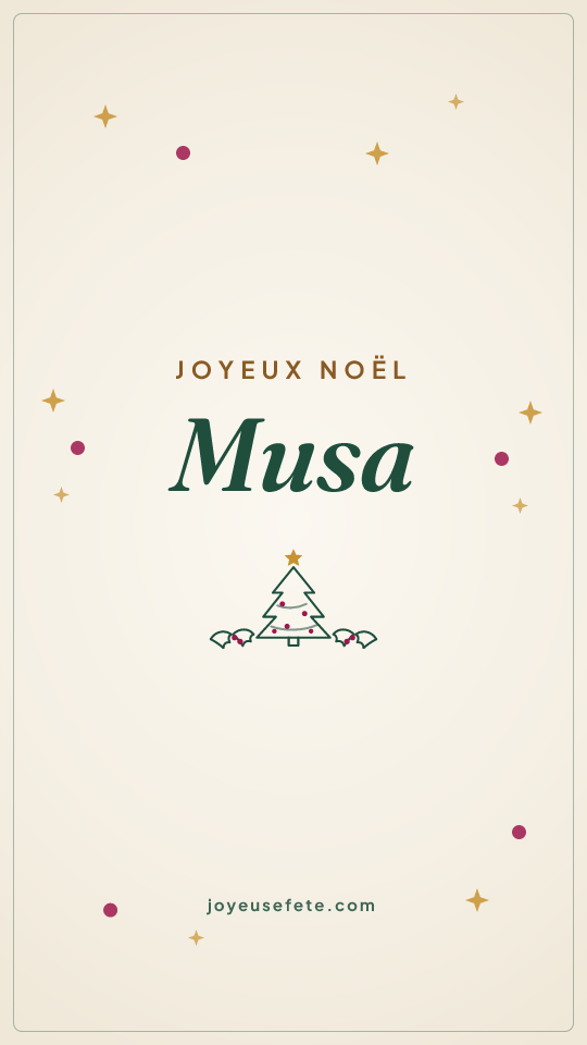 Image « Joyeux Noël Musa » au format story