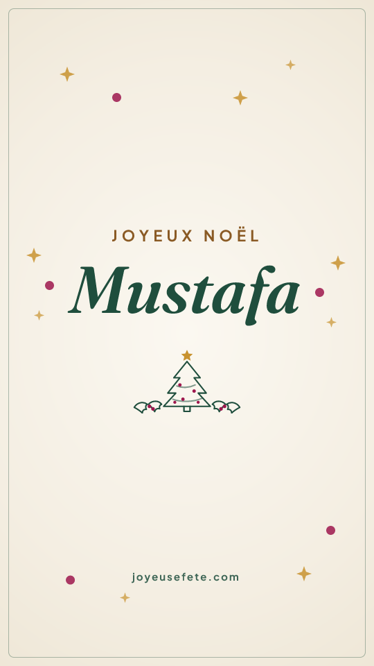 Image « Joyeux Noël Mustafa » au format story