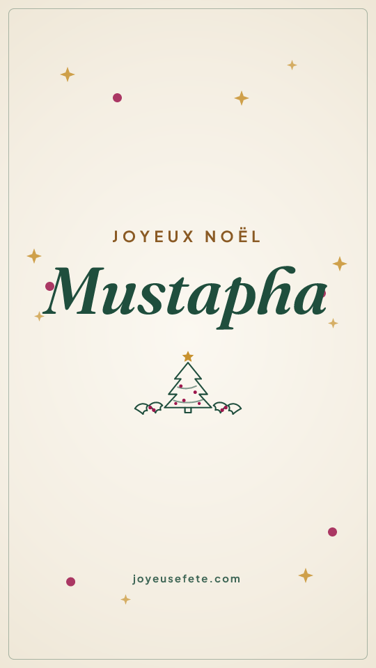 Image « Joyeux Noël Mustapha » au format story