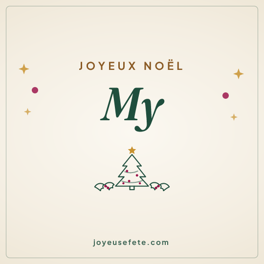 Image carrée « Joyeux Noël My » pour WhatsApp