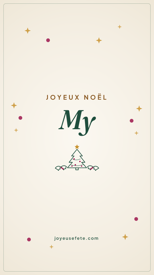 Image « Joyeux Noël My » au format story