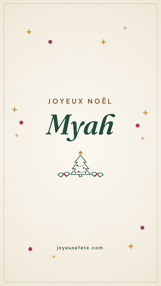 Image « Joyeux Noël Myah » au format story