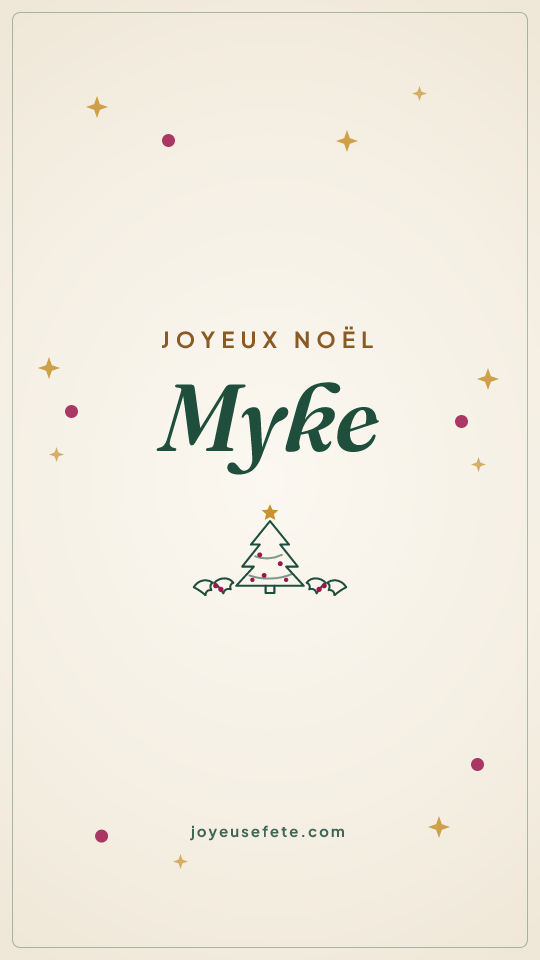 Image « Joyeux Noël Myke » au format story
