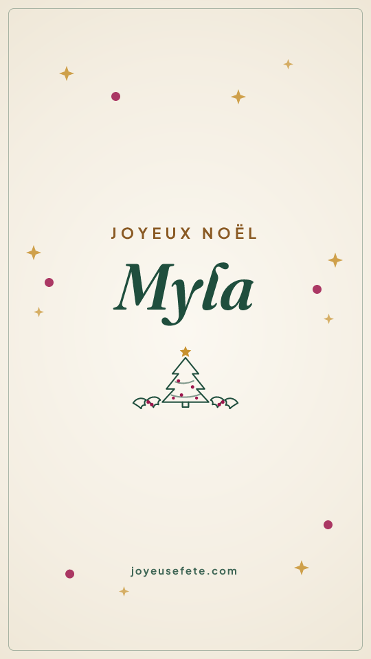 Image « Joyeux Noël Myla » au format story