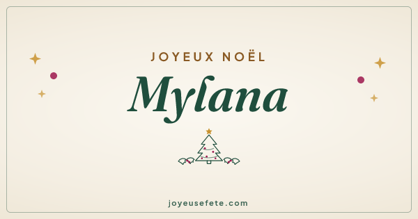 Image « Joyeux Noël Mylana » au format large