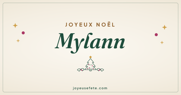 Image « Joyeux Noël Mylann » au format large