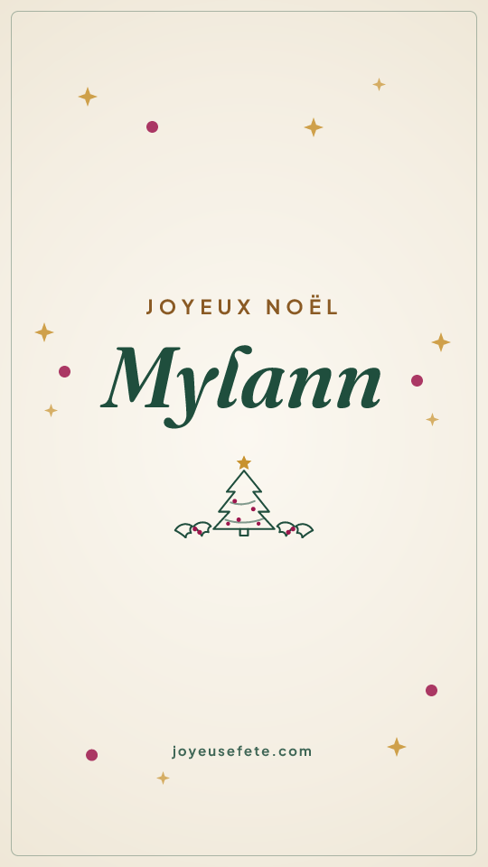 Image « Joyeux Noël Mylann » au format story