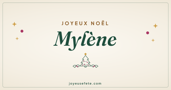 Image « Joyeux Noël Mylène » au format large