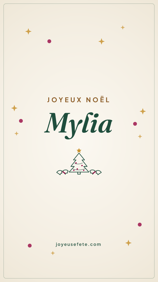 Image « Joyeux Noël Mylia » au format story