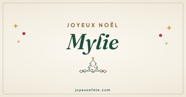 Image « Joyeux Noël Mylie » au format large