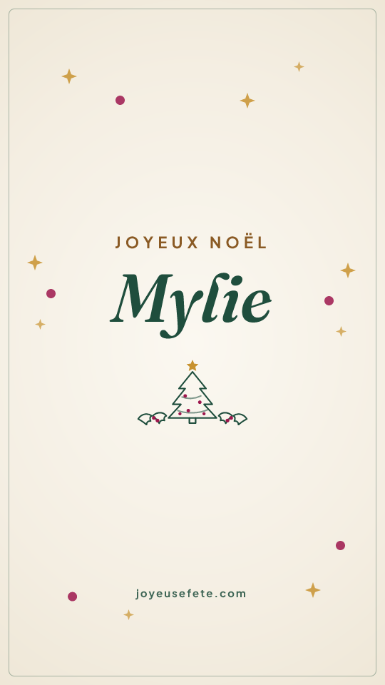 Image « Joyeux Noël Mylie » au format story