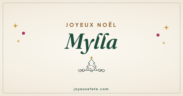 Image « Joyeux Noël Mylla » au format large