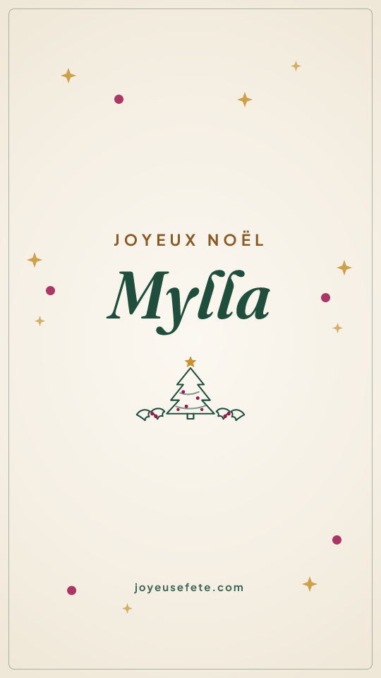 Image « Joyeux Noël Mylla » au format story