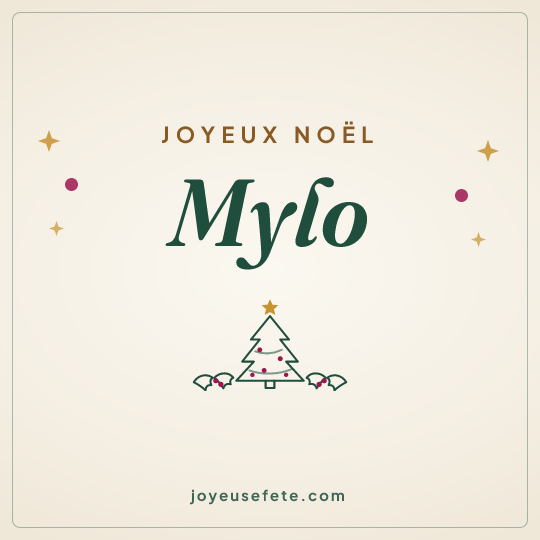 Image carrée « Joyeux Noël Mylo » pour WhatsApp